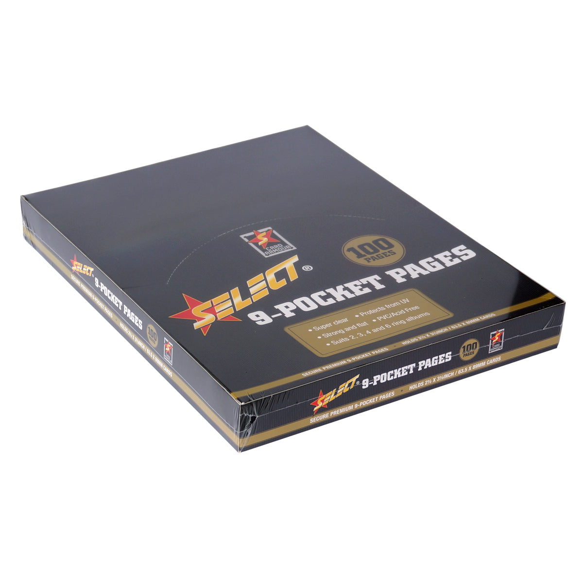 Card Armour (Box of 100) 9 Pocket Album Pages - Game Cards, Sports Cards, Trading Cards