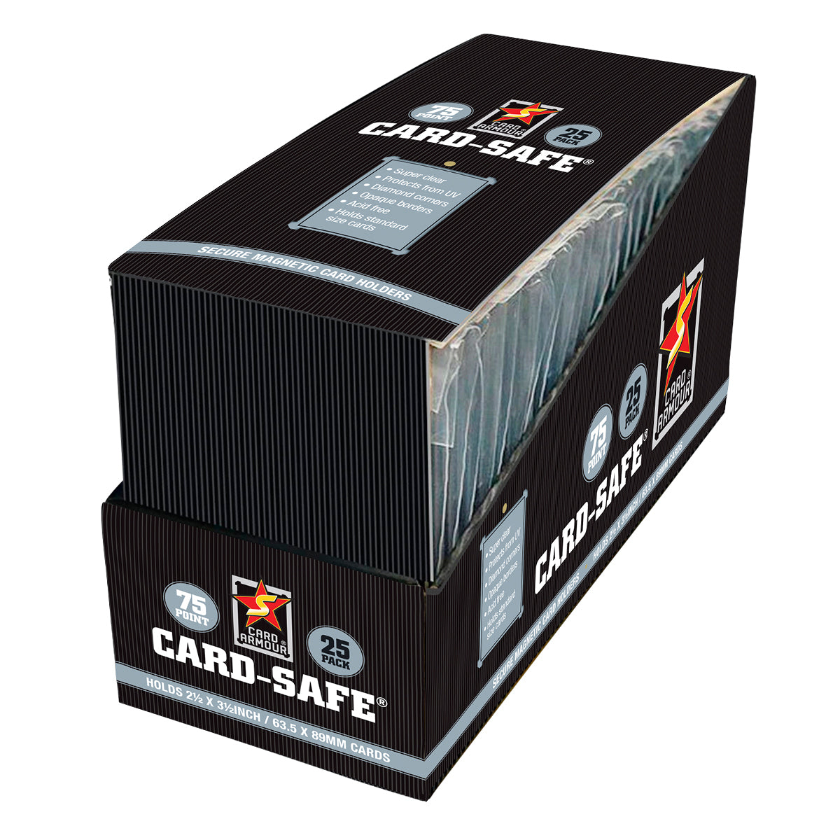 Card Armour "Card-Safe" 75pt Magnetic Card Holders (Box of 25)
