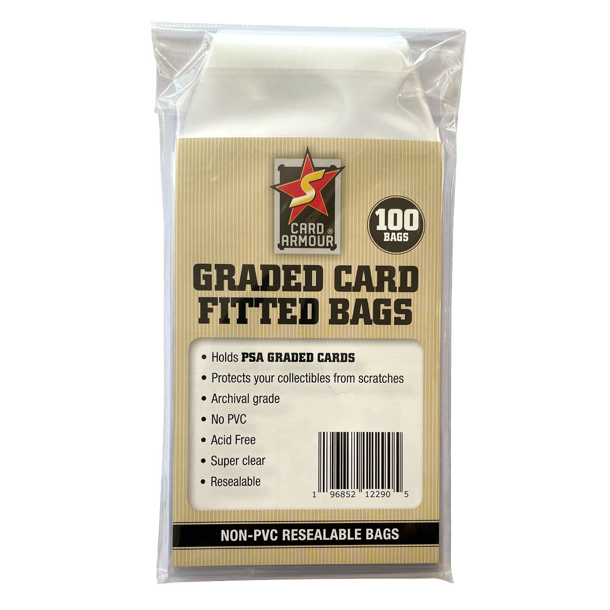 Card Armour Graded Card Fitted Bags (100 pack)
